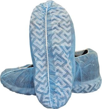 Disposable Polypropylene Shoe Cover with Tread. Size X-Large. Blue. 300 count.