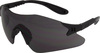 A Picture of product 966-481 Black / Clear Wrap Around Safety Lens With Adjustable Temple, Smoke Lens. 12 Pairs/Box.