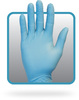 A Picture of product 968-940 Powder Free Nitrile Gloves. Size Medium . 6 mil. Blue. 1000 count.