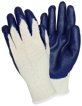 String Knit Glove.  Heavy Latex Palm Coating.  Large Size.