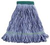 A Picture of product BWK-502BLEA Boardwalk® Super Loop Cotton/Synthetic Wet Mop Head. Medium. Blue.