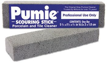 Scouring Stick, Pumie, Gray Pumice, 5 3/4 x 3/4 x 11/4, 12 per Box