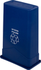 A Picture of product 963-204 TrimLine™ Rectangular "RECYCLE" Waste Container/Trash Can. 11 X 20 X 30 in. 23 gal. Blue.