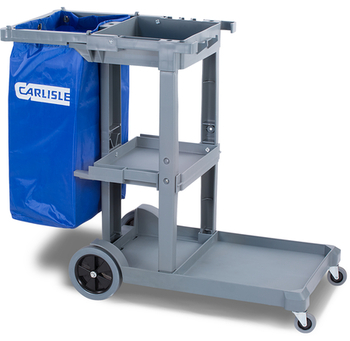 Long Platform Janitorial Cart. 49 X 19 X 39 in. Gray.