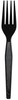A Picture of product DXE-FH517 Dixie® Plastic Cutlery, Heavyweight Forks, Black, 1,000/Case