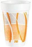 Foam Cup.  16 oz.  Impulse Design.  25 Cups/Sleeve.