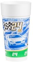 Foam Cup.  24 oz.  RPM Design.  20 Cups/Sleeve.