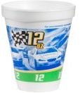 Foam Cup.  12 oz.  RPM Design.  25 Cups/Sleeve.