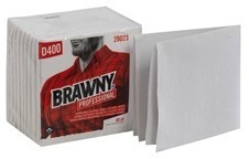 Brawny Professional™ D400 Disposable Cleaning Towel 1/4-Fold White.