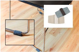 Wrap-Around™ Floor Savers®. 1 7/8 X 1 7/8 in. Grey. 100 count.