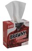 A Picture of product 351-126 Brawny Professional™ Premium All Purpose DRC Wipers.  9.25" x 16.3".  90 Wipers/Pop-Up Box D400 Disposable Cleaning Towel Tall Box, White, 10 Boxes/Case