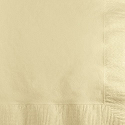 Touch of Color 2-ply Paper Beverage Napkins. 5 X 5 in. Ivory. 1200 count.
