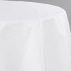 A Picture of product 975-700 Round Tablecover.  82" Diameter.  White Color.