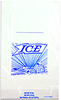 A Picture of product 964-694 Printed 10 lb. Ice Bag on Header, use with Ice Bagger, 12" x 19" + 4" BG + 1.5" LP, 1.25 Mil, 1,000/Case