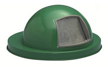 Witt Expanded Metal Series Heavy Duty Dome Top Receptacle Cover for 55 Gal Drums. Green.