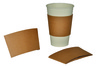 A Picture of product 964-699 On-the-Go Kraft Hot Cup Sleeve.  Medium Size for 10-24 oz Cups. 1000 Sleeves/Case, 250 Sleeves/Pack.