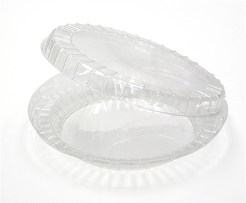 Showpie® Shallow Hinged Lid Packaging. 9 in. Clear. 120 count.