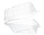 A Picture of product 329-505 Showtime® ClearSeal® Hinged Lid Pie Wedge Containers. 6.7 fl. oz. 5.6 X 6.1 X 3.0 in. Clear. 250 per case.