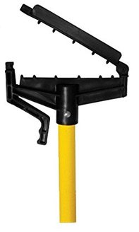 Quick Bite Wet Mop with Fiberglass Handle. 60 in. Black and Yellow.