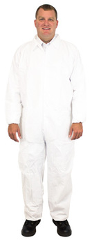 Microporous Coverall 60 gram Breathable Barrier. Size 3X. White. 25 count.