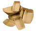 A Picture of product 964-704 Kraft Paper 3lb Food Trays. 2.125 X 8.125 X 5.875 in. 500 count.