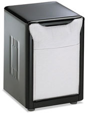 San Jamar® Tabletop Napkin Dispenser,  Low Fold, 3 3/4 x 4 x 5 1/2, Capacity: 150, Black